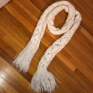 White knit scarf